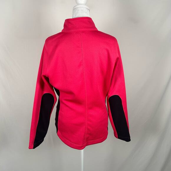 Nike Golf Therma Fit Pink Black Full Zip Athletic Jacket Medium Women Collared - Picture 2 of 5